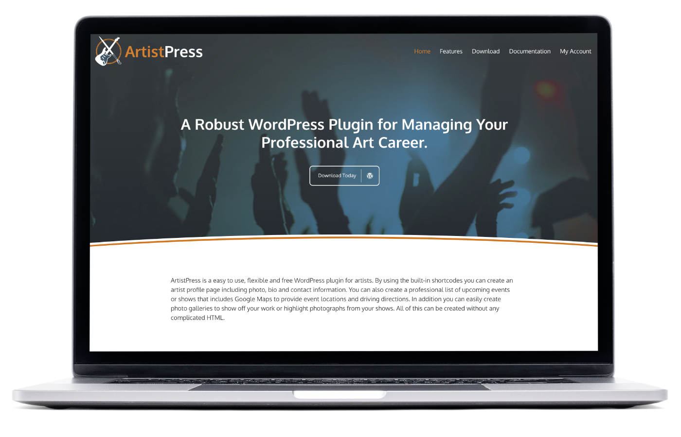 artispress website preview on device